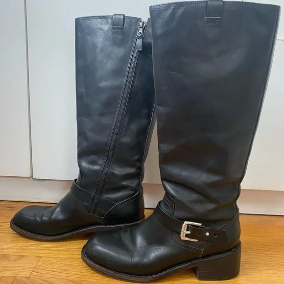 Rag&Bone Black Norton Tall Moto Combat Boots Sz 9 - Picture 2 of 11